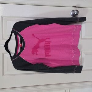 Womens Pink & gray LG puma sweatshirt